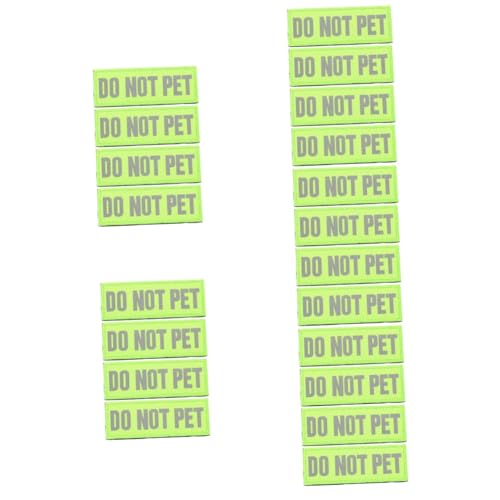 Housoutil 5 Sets Service-Hunde-Patches Reflektierende Hundepads Mit Der Aufschrift „Nicht “ Einzigartiges Englisches Design Lustige Flaggen Für Die Raumdekoration 4 Stück X 5 von Housoutil