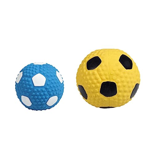 Housoutil 2St Kauspielzeug für Hunde quietschende Kugeln Kauspielzeug für Welpen Spielzeuge Backenzahnkugeln für Hunde Haustierzubehör Hündchen Hundeball Hundebedarf Trainingsball Beißball von Housoutil