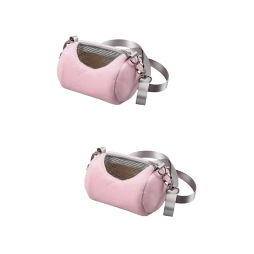 Housoutil 2st Transportbox Für Haustiere Tragetasche Für Hamster Reisetasche Für Zwerghamster Haustiertasche Tragbarer Hamsterkäfig Koffer Organizer-Taschen Träger Veranstalter Zylinder von Housoutil