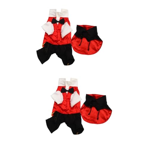 Housoutil 2St Verwandlungskostü für Haustiere Hunde-Halloween-Shirt Hexenkostü Halloweenkostü Kleider Kleidung Halloween-Haustierkostü Haustierzubehör Mittel Verwandlungs-Outfit Vampir von Housoutil