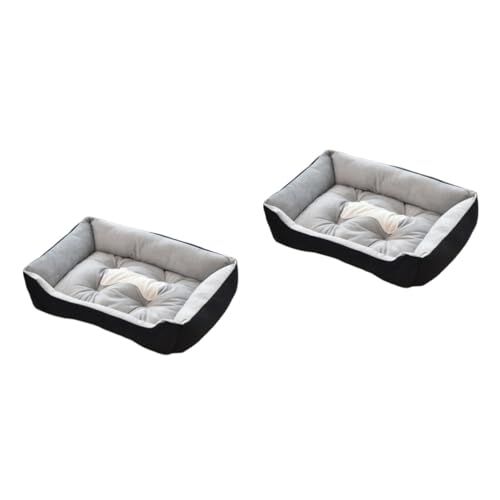 Housoutil 2 Stücke Komfortable Pet Nest 45cm Hund Bett Decken Bett Kurze Plüsch Pad Für Katzen Hunde Schwarz Housoutil 2 Stücke Komfortable Pet Nest 45cm Hund Bett Decken Bett Kurze Plüsch Pad Für Katzen Hunde Schwarz von Housoutil