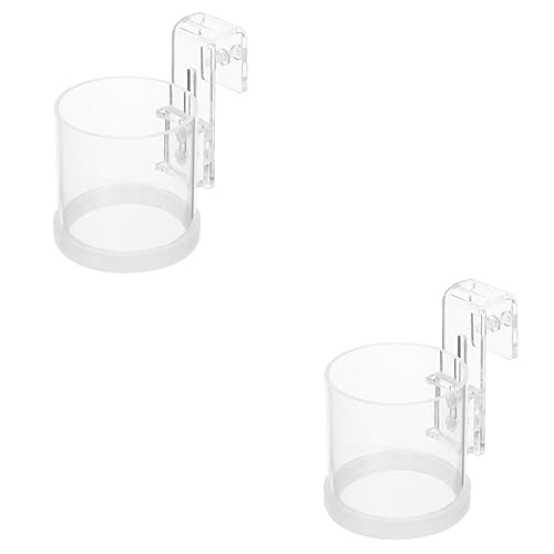 Housoutil 2 Stück Fischfutterspender Aquarium-zubehör Acryl-futterspender Für Aquarien Hakeninstallation Anzug Für Planktonisches Futter Spart Fischfutterabfälle von Housoutil