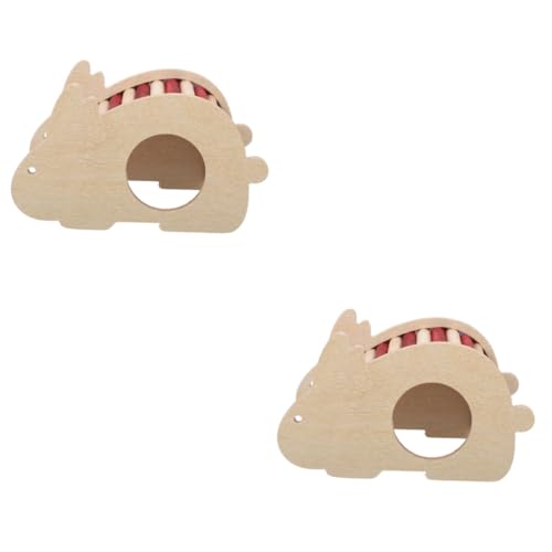 Housoutil 2St Hamsternest Hamster häuschen Hamster Spielzeug Kleintierversteck aus Holz Holzhaushütte holzspielzeug holziges Spielzeug Tierkäfig- Chinchilla-Versteck Sport von Housoutil