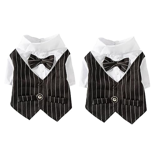 Housoutil 2St Kleidung für Haustieranzüge Welpen-Outfits Hemden kleine Hunde-Outfits Kleid Bluse Kleid für Haustieranzüge Hund Kleid Tuch Pet-Anzug-Kostü der Hund Haustieranzug Shirt von Housoutil