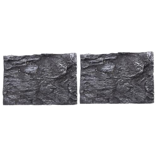Housoutil 2 Stücke Elegante 3D Aquarium Tank Hintergrund Reptil Terrarium Aquarium Dekorationen von Housoutil