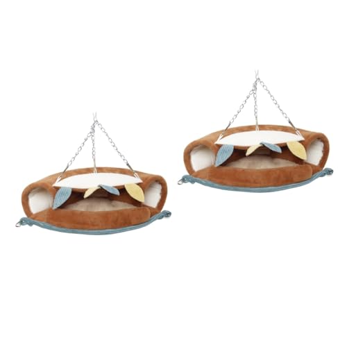 Housoutil 2 Stück Luxus-Bett für Meerschweinchen Tunnel Haustier-hängebett Hamsterwiege Hamster-hängematte Bequem für Haustiere von Housoutil