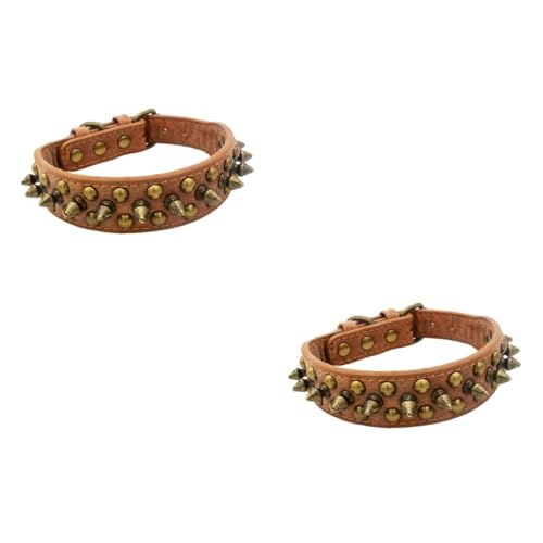 Housoutil 2 Stück Elegantes Haustierzubehör Hundehalsband Mit Nieten Und Runden Nägeln Bequeme Passform Für Die Meisten Haustiere Housoutil 2 Stück Elegantes Haustierzubehör Hundehalsband Mit Nieten Und Runden Nägeln Bequeme Passform Für Die Meisten Haustiere von Housoutil