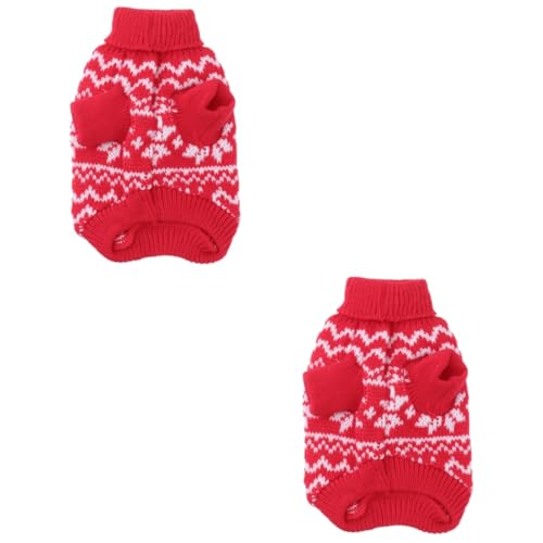 Housoutil 2-teiliger Hundemantel Mit Schneeflockenmuster Robuster Und Leicht Zu Tragender Pullover Für Welpen Zum Tragen Bei Weihnachtsfeiern Housoutil 2-teiliger Hundemantel Mit Schneeflockenmuster Robuster Und Leicht Zu Tragender Pullover Für Welpen Zum Tragen Bei Weihnachtsfeiern von Housoutil