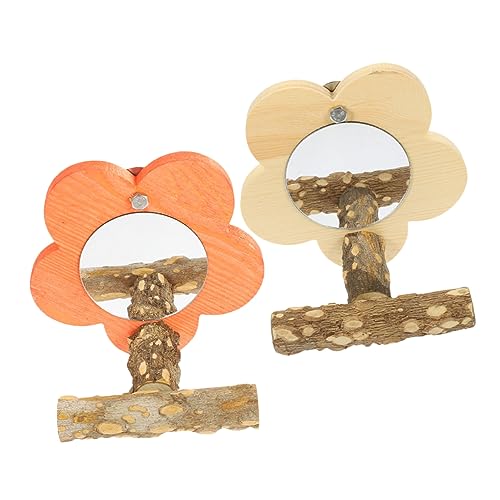Housoutil 2pcs Vogel Spielzeug Papagei Barsch Mit Spiegel Dekorative Holz Vogel Stehen Für Nymphensittich Housoutil 2pcs Vogel Spielzeug Papagei Barsch Mit Spiegel Dekorative Holz Vogel Stehen Für Nymphensittich von Housoutil