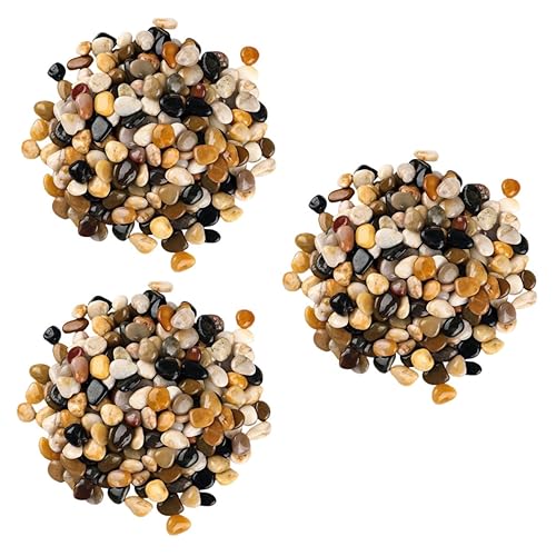 Housoutil Elegante Kieselsteine ​​für Blumentöpfe Dekorative Gartensteine Steine ​​für Kies Für Aquarien Landschaftskiesel 3er-Pack von Housoutil