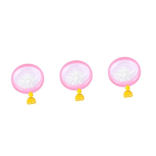Housoutil 3 Stück Pp-laufscheibe Kein Klaffendes Design Für Haustier-laufrad 14 cm Breites Rad Für Hamster Mäuse Rennmäuse Ratten Geräuschlos von Housoutil