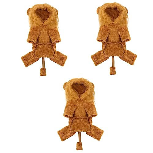 Housoutil 3 STK Haustier Verwandelt Sich in Löwenkleidung Löwen-kostümzubehör Hundepullover Weihnachtlicher Hundepyjama Halloween-hundekostü Welpen-Pyjama Flanell Kleiner Hund Hundekleidung Housoutil 3 STK Haustier Verwandelt Sich in Löwenkleidung Löwen-kostümzubehör Hundepullover Weihnachtlicher Hundepyjama Halloween-hundekostü Welpen-Pyjama Flanell Kleiner Hund Hundekleidung von Housoutil