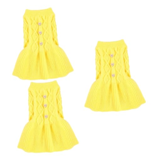 Housoutil 3stücke Pet Pullover Kleid Für Hunde Und Katzen Bequemer Frühlingspullover Gelb XXS Für Kleine Hunde Und Katzen Modisches Und Bequemes Design Für Alltag Und Fotos Housoutil 3stücke Pet Pullover Kleid Für Hunde Und Katzen Bequemer Frühlingspullover Gelb XXS Für Kleine Hunde Und Katzen Modisches Und Bequemes Design Für Alltag Und Fotos von Housoutil