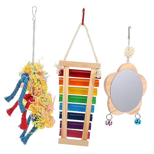 Housoutil Papageienspielzeug-Set 3-teilig Vogel-papagei-Spielzeug Haustier-papagei Vogel-hängespielzeug Kauspielzeug Für Papageien Housoutil Papageienspielzeug-Set 3-teilig Vogel-papagei-Spielzeug Haustier-papagei Vogel-hängespielzeug Kauspielzeug Für Papageien von Housoutil