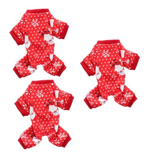 Housoutil 3 STK Haustierkleidung Weihnachtsschneeflocken-hundekostü Kleidung Für Kleine Hunde Weihnachtshundekostü Weihnachtskatzen-Outfit Overall Für Haustiere Weihnachten von Housoutil