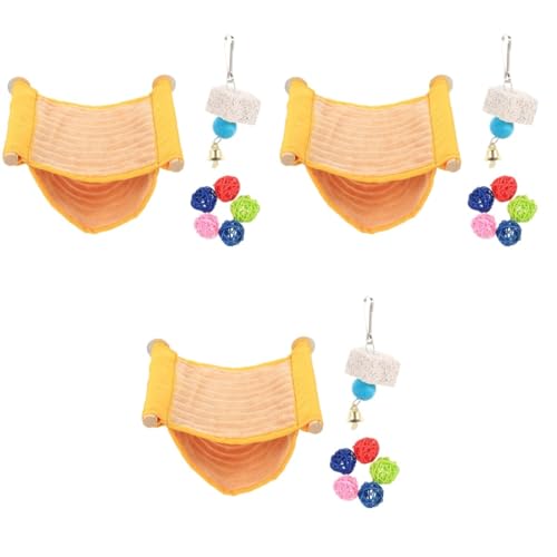 Housoutil 3 Sets Papagei Hängematte Bett Warme Nesting Für Vögel Käfig Hängen Beißen Spielzeug Vogel Ruheplatz Papagei Spielzeug von Housoutil