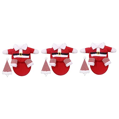 Housoutil 3 Sätze Haustier Hund Weihnachten Biped Kleidung Set Hund Weihnachtsmann Anzug Kleiner Hundepullover Hunde-weihnachtsmütze-Outfit Rollenspielkostü äntel Hündchen Baumwolle Winter Housoutil 3 Sätze Haustier Hund Weihnachten Biped Kleidung Set Hund Weihnachtsmann Anzug Kleiner Hundepullover Hunde-weihnachtsmütze-Outfit Rollenspielkostü äntel Hündchen Baumwolle Winter von Housoutil