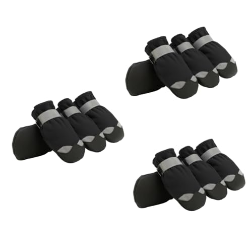 Housoutil 3 Sets Schneefeste Hundeschuhe Welpen-Schneestiefel – Reflektierende Streifen Housoutil 3 Sets Schneefeste Hundeschuhe Welpen-Schneestiefel – Reflektierende Streifen von Housoutil
