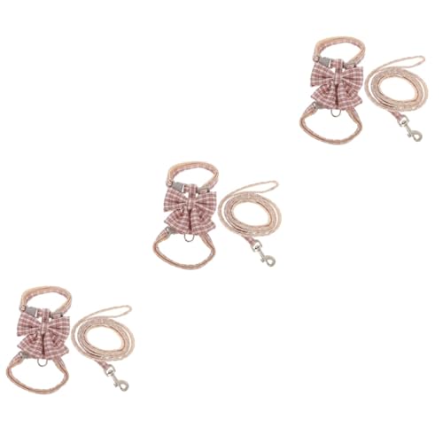 Housoutil 3 Sets Katze Und Leine Set Zugseil Für Outdoor Walking Komfortable Katze Weste von Housoutil