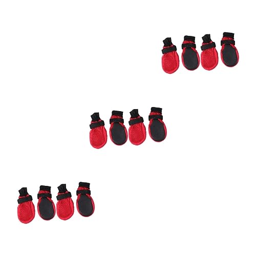 Housoutil 3 Sets Protect Paws Mesh Hundeschuhe Ohne Sohle Rot Für Im Freien Sport Housoutil 3 Sets Protect Paws Mesh Hundeschuhe Ohne Sohle Rot Für Im Freien Sport von Housoutil