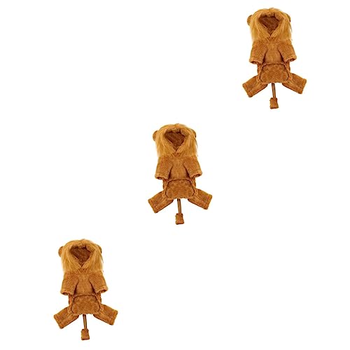 Housoutil 3-teiliges Haustierkostüm Für Hunde Halloween-Outfit Modische Löwenform Bequem Und Warm Ideal Für Fotos Und Besondere Anlässe von Housoutil