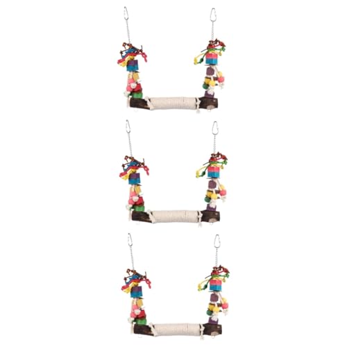 Housoutil 3 Stücke Papagei Kauen Spielzeug Vogel Beißen Schaukel Haustier Papagei Hängen Spielzeug Baumwolle Material Vogel Barsch Housoutil 3 Stücke Papagei Kauen Spielzeug Vogel Beißen Schaukel Haustier Papagei Hängen Spielzeug Baumwolle Material Vogel Barsch von Housoutil