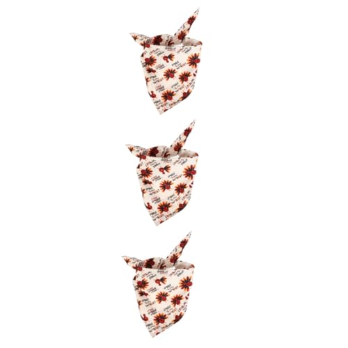 Housoutil 3 Stück Thanksgiving Erntefest Haustier Lätzchen Haustier Dreiecks Lätzchen Haustier Kragen Hunde Bandana Halsband Thanksgiving Haustier Schal Herbst Schal Haustier von Housoutil