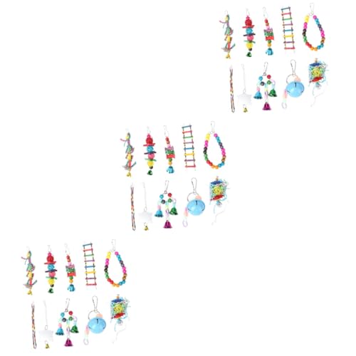 Housoutil 3 Sets Papageienspielzeug Vogelkauspielzeug Vogelbeißspielzeug Leiter Und Glocke Sicher Für Nymphensittiche Sittiche Papageien Vögel Hängespielzeug 10 Stück * 3 Housoutil 3 Sets Papageienspielzeug Vogelkauspielzeug Vogelbeißspielzeug Leiter Und Glocke Sicher Für Nymphensittiche Sittiche Papageien Vögel Hängespielzeug 10 Stück * 3 von Housoutil