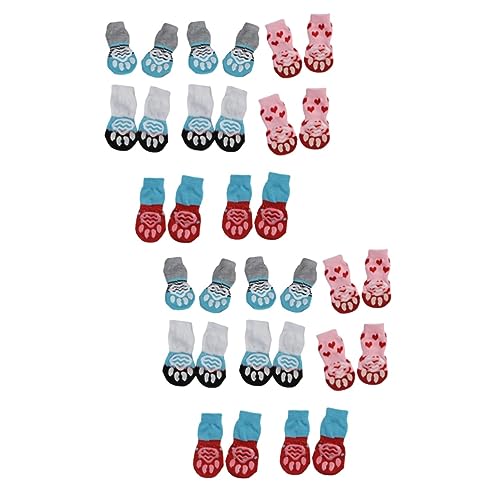 Housoutil 2 Sets Elastische Baumwollsocken Für Hunde Warme Haustierschuhe – Sohle Verhindert DASS Haustiere Ihre Füße Schmutzig Machen 16 Stück * 2 Housoutil 2 Sets Elastische Baumwollsocken Für Hunde Warme Haustierschuhe – Sohle Verhindert DASS Haustiere Ihre Füße Schmutzig Machen 16 Stück * 2 von Housoutil