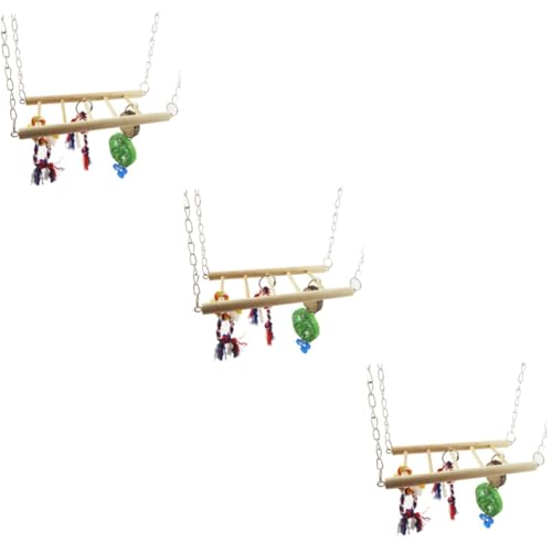 3st Papageienspielzeug Spielzeug Für Meerschweinchen Hängebrücke Für Kleintiere Kleintierspielzeug Hamsterspielzeug Papageien-hängebrücke Spielzeuge Eichhörnchen Bambus Haustier von Housoutil