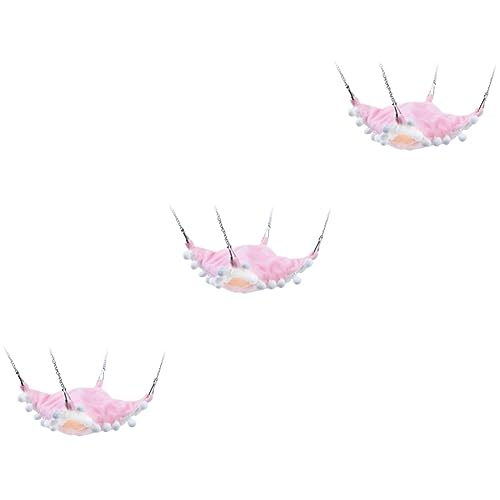 Housoutil 3 Stücke Luxuriöse Bett Hamster Bett Haustier Bett Hängen Hängematte Wiege Für Hamster Plüsch Große Größe von Housoutil