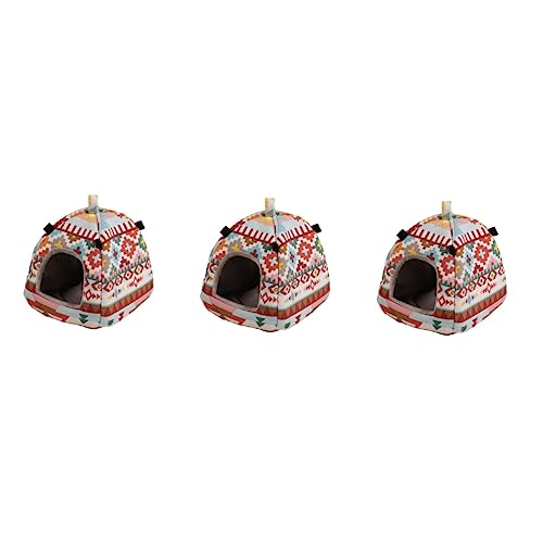 Housoutil 3 Stücke Bett Hängematte Haustier Käfig Nest für Hamster Eichhörnchen Chinchilla Mäuse Ratten Komfortable Housoutil 3 Stücke Bett Hängematte Haustier Käfig Nest für Hamster Eichhörnchen Chinchilla Mäuse Ratten Komfortable von Housoutil