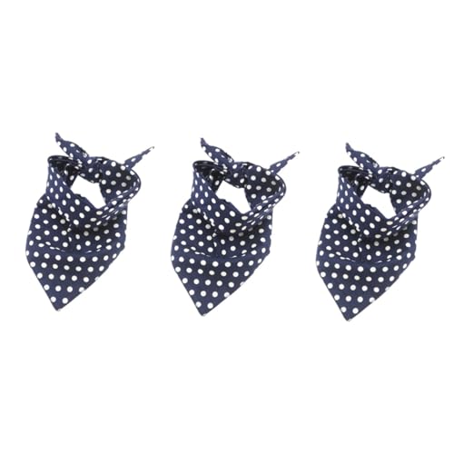 Housoutil 3 Stücke Haustier Halsband Schal Dreieck Lätzchen Hund Speichel Halsband Runde Dot Navy Für Partys Täglichen Gebrauch von Housoutil