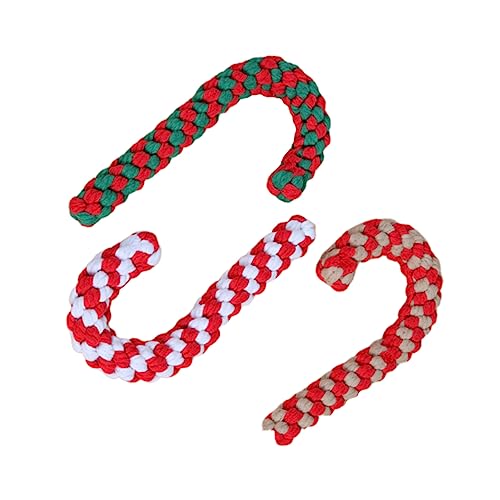 Housoutil 3er-Pack Hundekauspielzeug mit Weihnachtlichem Krücken-Design Heimtierbedarf Interaktives Hundebeißspielzeug für Welpen Spielzeug in Zufälliger Farbe Housoutil 3er-Pack Hundekauspielzeug mit Weihnachtlichem Krücken-Design Heimtierbedarf Interaktives Hundebeißspielzeug für Welpen Spielzeug in Zufälliger Farbe von Housoutil