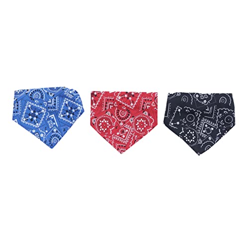 Housoutil Hundehalsband Und Lätzchen Set Dreieckige Lätzchen Für Hunde Haustier Halskette Speicheltuch Multifunktionshalsband Schal Rot/schwarz/ von Housoutil