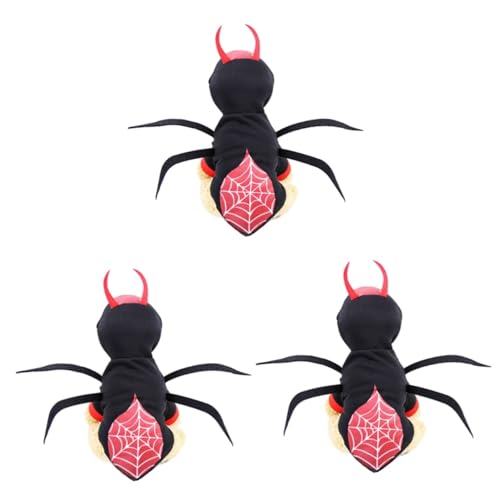 Housoutil 3St Hundekostü Halloween Hunde Bekleidung Halloween Warenkorb Haustier Spinne Bekleidung Vampir-Kostü weihnachtsdeko Kleider Haustier-Cosplay-Kostü Partykleidung für Haustiere von Housoutil