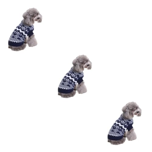 Housoutil 3st Hals Pullover Halloweenkostüm Kleines Hundekostüm Kleiner Hundepullover Welpen-Outfits Hundepullover Für Kleine Hunde Welpenpullover Haustierkleidung Chef Weihnachtskostüme von Housoutil