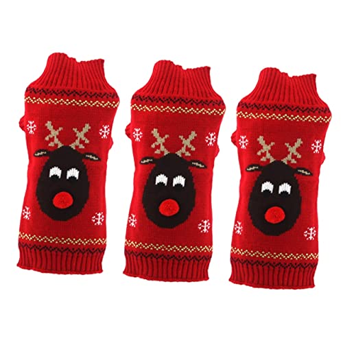 Housoutil 3St Weihnachtspullover Rudolf Haustier Pullover Feiertagszubehör für Haustierkostüme Kleiner Hundepullover Kleider Weihnachtskleidung für Haustiere Kätzchen Hundekleidung Housoutil 3St Weihnachtspullover Rudolf Haustier Pullover Feiertagszubehör für Haustierkostüme Kleiner Hundepullover Kleider Weihnachtskleidung für Haustiere Kätzchen Hundekleidung von Housoutil