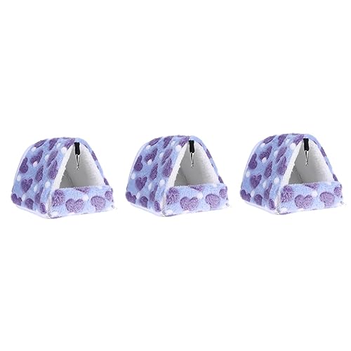 Housoutil 3St abziehbar groundsheet automatten petbett Hamster Schlafhaus Schweinekäfig Schlafsack Haustierbetthaus Hamsternest Igel der Hamsterhaus Kleine Tiere Rennmaus Violett von Housoutil