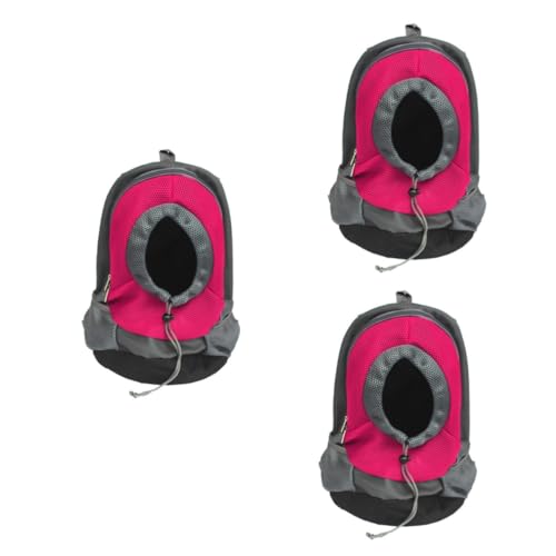 Housoutil 3 Stücke Tragbare Haustier Hund Rucksack Träger Outdoor Reisetasche Hände Katze Hund Front Tasche Größe S Rosy von Housoutil
