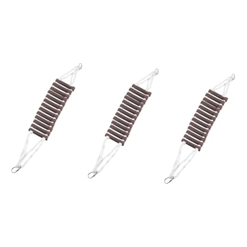 Housoutil 3 Stück Papageien-schaukelspielzeug Zum Aufhängen Vogelspielzeug Baumwollseil Schaukel Holzanhänger Modische Schaukel 10 cm Durchmesser Für Käfig von Housoutil