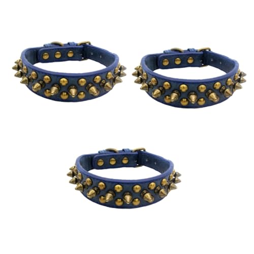 Housoutil 3-teiliges Verstellbares Haustierhalsband Für Hunde Nieten-hundehalsband Rundes Nageldesign Personalisierte in Dunkler Größe Housoutil 3-teiliges Verstellbares Haustierhalsband Für Hunde Nieten-hundehalsband Rundes Nageldesign Personalisierte in Dunkler Größe von Housoutil