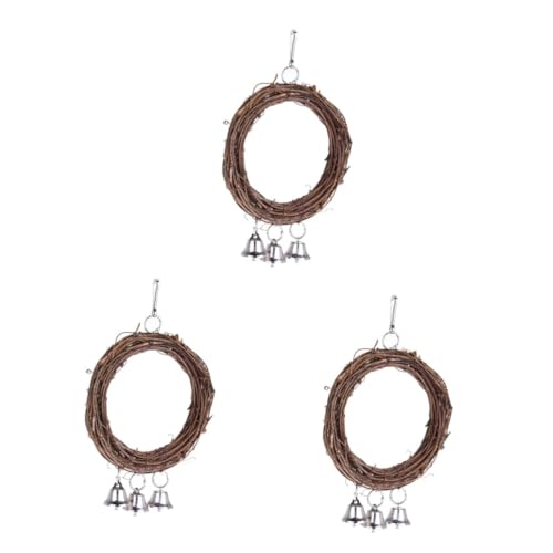 Housoutil 3stücke Rattan Parrot Swing Mit Glöckchen Stehender Vogelspielring Für Käfig Und Garten Für Papageien Und Kleine Vögel Fördert Spiel Und Bewegung Housoutil 3stücke Rattan Parrot Swing Mit Glöckchen Stehender Vogelspielring Für Käfig Und Garten Für Papageien Und Kleine Vögel Fördert Spiel Und Bewegung von Housoutil