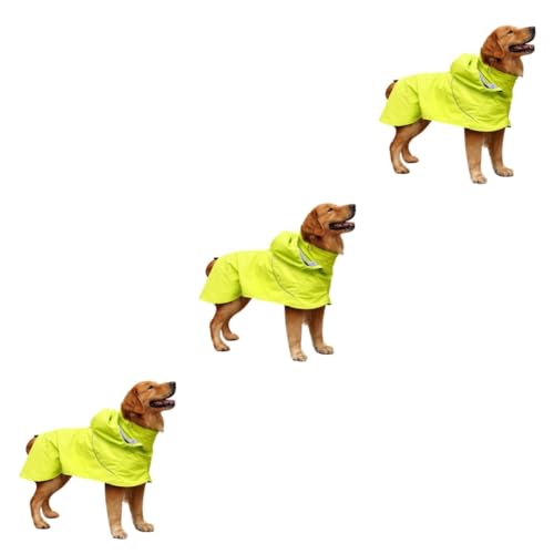 Housoutil 3st Haustier Jacken Nylon Mittlere Und Große Hunde Poncho Regenjacke Hund Regen Slicker Kapuzenjacken Regenkleidung Für Haustiere Elisabeth Kreis Haustierartikel Mit Hut von Housoutil