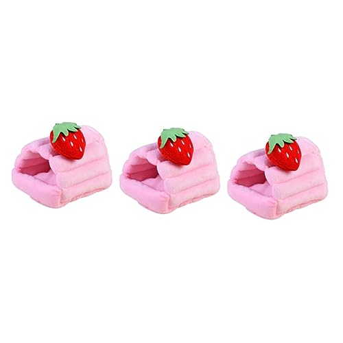 Housoutil 3St Hamsternest Ruhebett für Haustiere Rattenhamster Hausbett Hamster häuschen kuschelhöhle pet Bed Erdbeer-Haustierbett Hamsterbett warm halten Hamsterhaus Baumwollnest Baumwolle Housoutil 3St Hamsternest Ruhebett für Haustiere Rattenhamster Hausbett Hamster häuschen kuschelhöhle pet Bed Erdbeer-Haustierbett Hamsterbett warm halten Hamsterhaus Baumwollnest Baumwolle von Housoutil