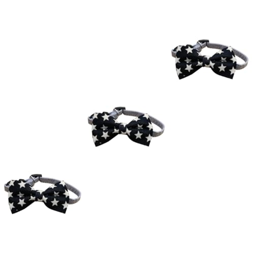 Housoutil Katzenkrawatten 3St bisycle elastisches Band Dog Collars Katzen Halsband Hunde für Hunde Handgenäht Stars Blea Katze Fliege Hundefliege Fliege für Haustiere Krawatte Zubehör von Housoutil