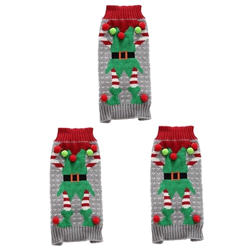 Housoutil 3 Stücke Haustier Pullover Hundekleidung Größe Hundekostüm Clown Weihnachtspullover Für Große Welpen Hundeparty Housoutil 3 Stücke Haustier Pullover Hundekleidung Größe Hundekostüm Clown Weihnachtspullover Für Große Welpen Hundeparty von Housoutil