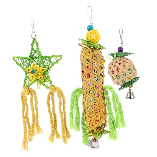 Housoutil 3St Papageiennagespieße Vogelspielzeug knete Spielzeug chew Toy Aktenvernichter Spielzeuge Papageienspielzeug Vogel-Molar-Spielzeug Backenzahn Schleifer 3-teiliges Set Bambus Housoutil 3St Papageiennagespieße Vogelspielzeug knete Spielzeug chew Toy Aktenvernichter Spielzeuge Papageienspielzeug Vogel-Molar-Spielzeug Backenzahn Schleifer 3-teiliges Set Bambus von Housoutil