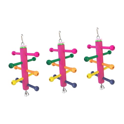 Housoutil 3stücke Holz Kletterleiter Spielzeug Für Papageien Rotierendes Käfigspielzeug Zum Klettern Und Kauen Farben Zufällig Für Wellensittiche Und Andere Vögel Fördert Balance Und Housoutil 3stücke Holz Kletterleiter Spielzeug Für Papageien Rotierendes Käfigspielzeug Zum Klettern Und Kauen Farben Zufällig Für Wellensittiche Und Andere Vögel Fördert Balance Und von Housoutil