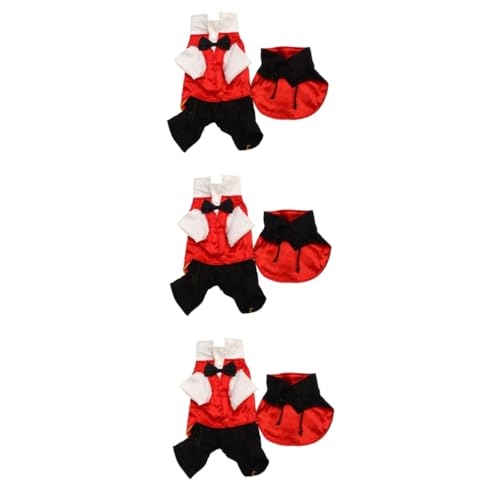 Housoutil 3St Verwandlungskostüm für Haustiere Partykleidung für Haustiere Vampir-Kostüm Kleider Blutsaugerkostüm für Haustier pet flippige Kleidung Winter Hundekleidung die Mantel von Housoutil